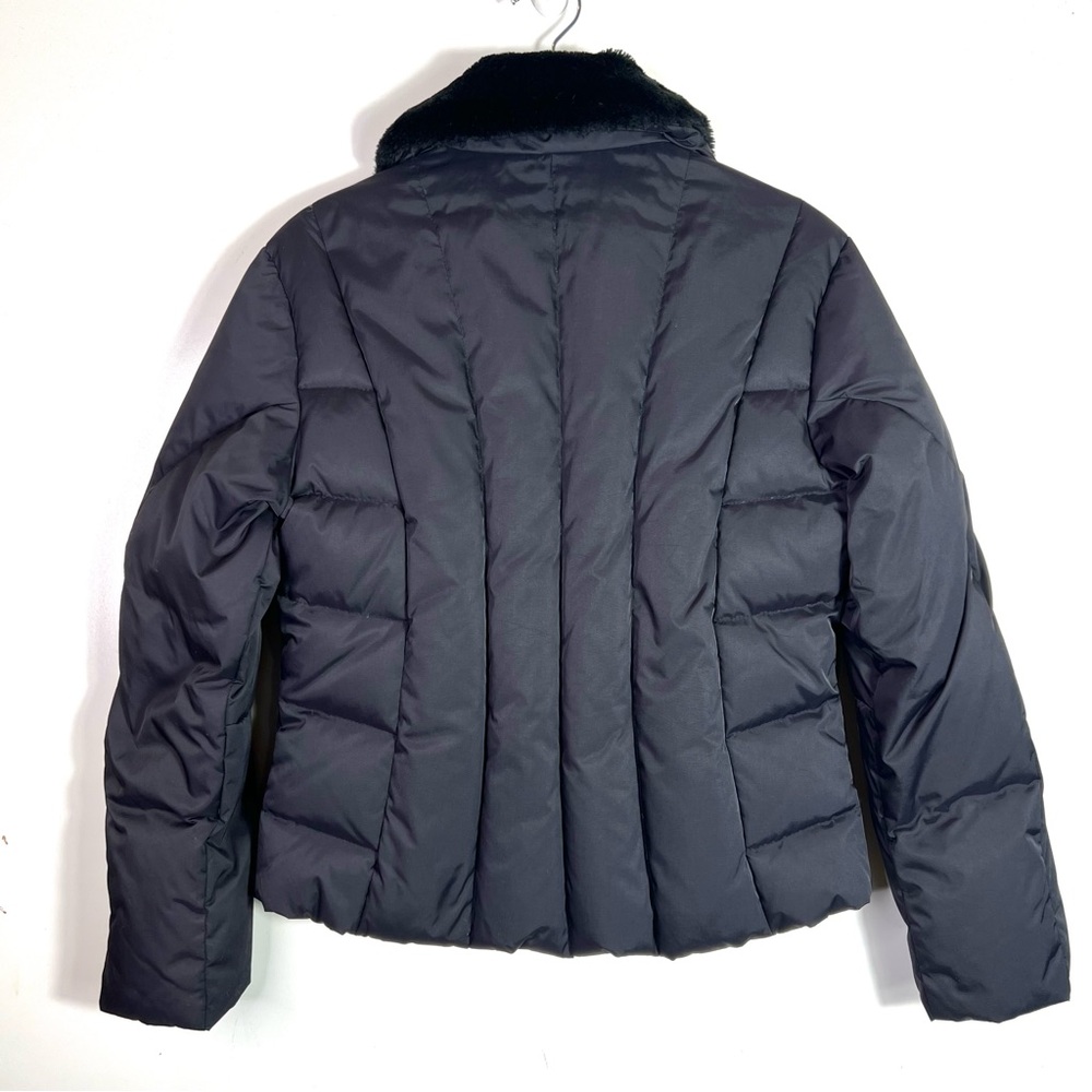Fera Down Snow Jacket Faux Fur Removable Collar Black Size 8 - Picture 2 of 15